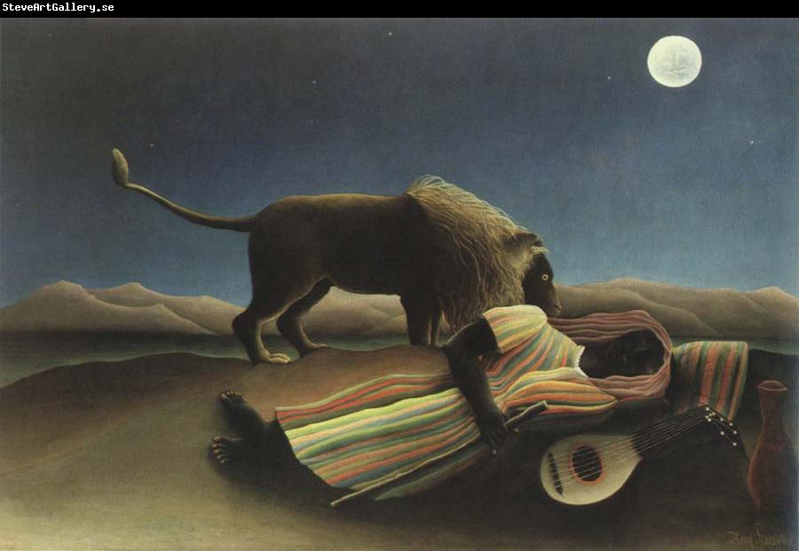 Henri Rousseau the sleeping gypsy